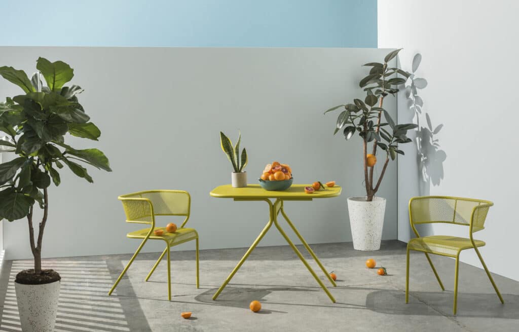 My Chic Résidence - tendance outdoor table vert citron